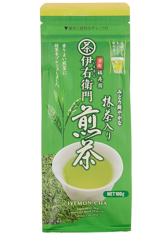 Iyemon Cha Matcha Blend Sencha Japanese Tea Bag 100g - Green Tea From Japan