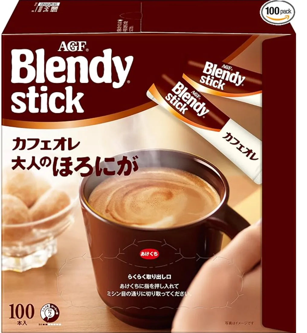 Agf Blendy Stick Cafe Au Lait 100 Sticks Japan [Stick Coffee]