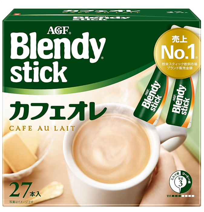 Ajinomoto Agf Blendy Stick Cafe Au Lait 30 支 - Agf 牛奶咖啡 - 日本製造