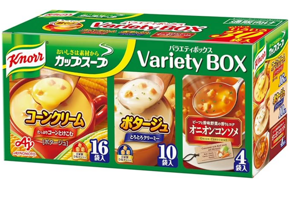Ajinomoto Knorr Corn Cup Soup Variety Box 30 Bags | Japanese Food