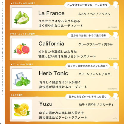 Nile Dense Foam Scalp Amino Acid Non-Silicone Shampoo Yuzu Scent