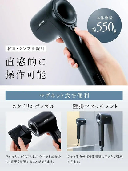 Niplux Hair Dryer Ionic Quick Drying Adjustable Speed Hair Dryer