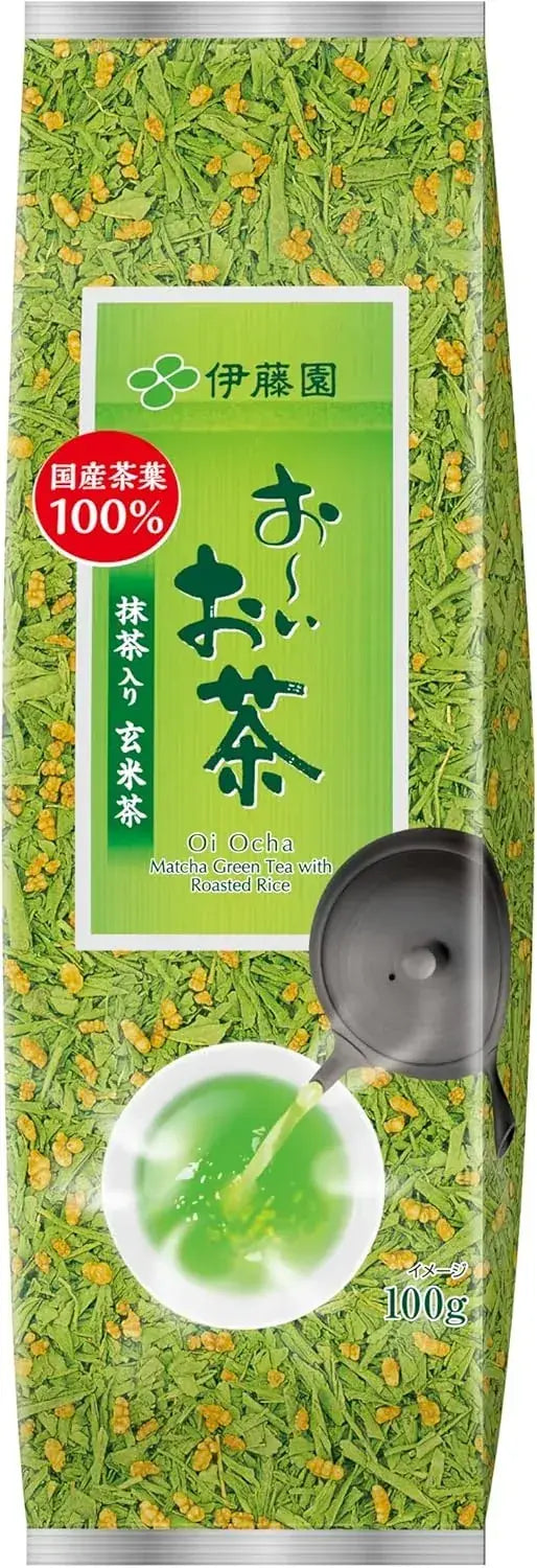 Oi Ocha Brown Rice Matcha Tea 3.5 oz Made with 100% Japanese Leaves