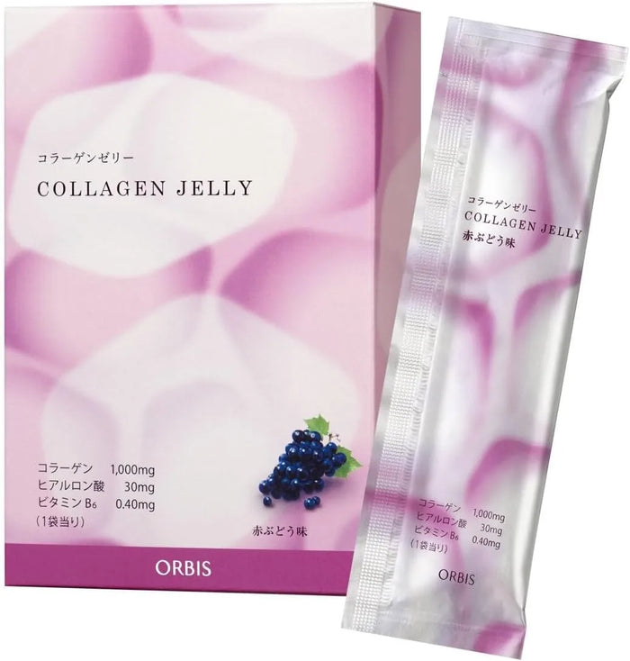 Orbis Collagen Jelly Red Grape Flavor 14 Day Supply 20g x14 Bags