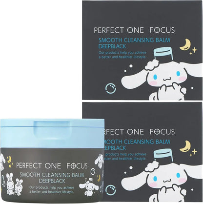 Perfect One Focus Smooth Cleansing Balm for Pores Blackheads Makeup Removal - Deep Black Cinnamorol 2-Pc Set - 4512274021880