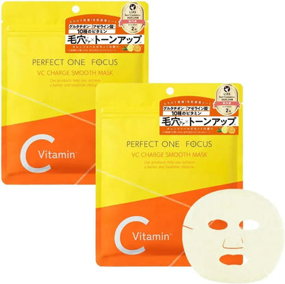 Perfect One Focus VC Charge Smooth Mask Azelaic Acid Moisturizing - 2 Pcs (7 Sheets Each) - 4512274020463