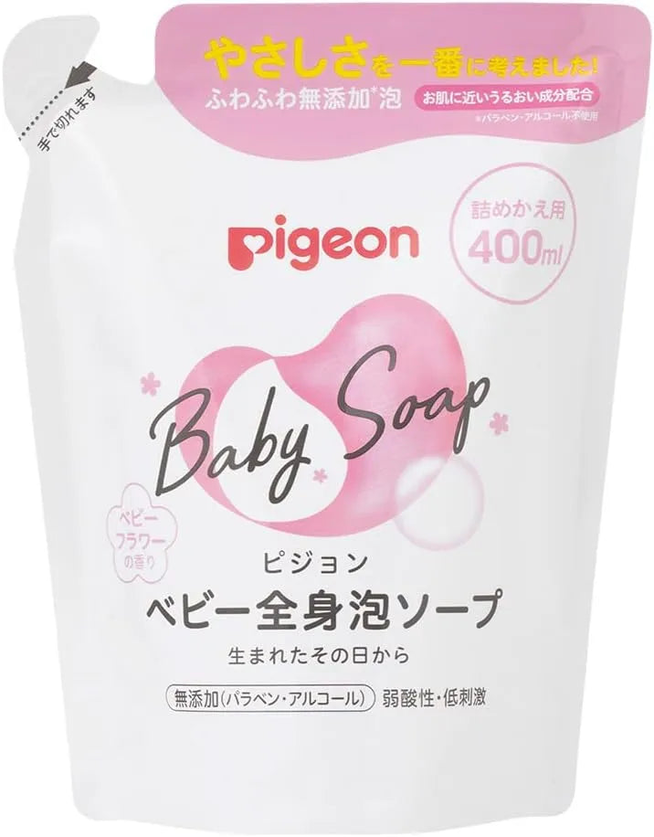 Pigeon Baby Full Body Foam Soap Flower Scent Refill 13.5 fl oz
