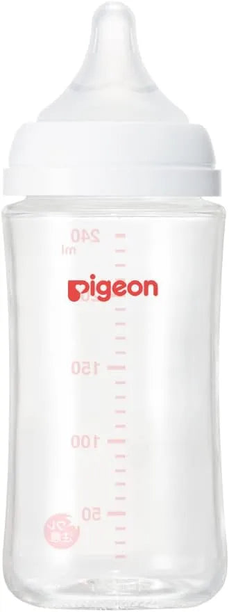 Pigeon Breast Milk Feeding Nursing Bottle Fast Cooling Heat-Resistant Glass - 240ml
 - 4902508024488