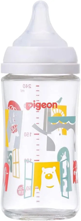 Pigeon Breastfeeding Bottle Heat Resistant Glass Scratch Resistant - Zoo 240ml
 - 4902508024792