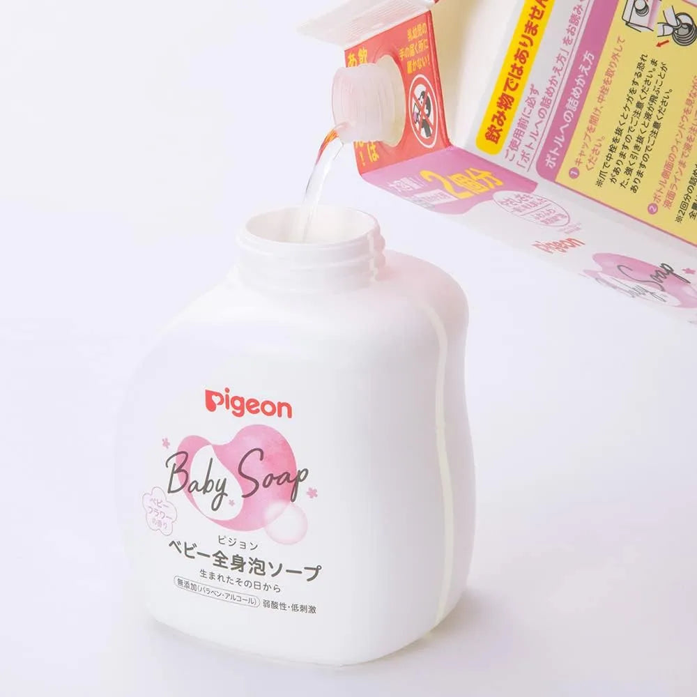 Pigeon Full Body Foam Soap Baby Flower Scent Refill