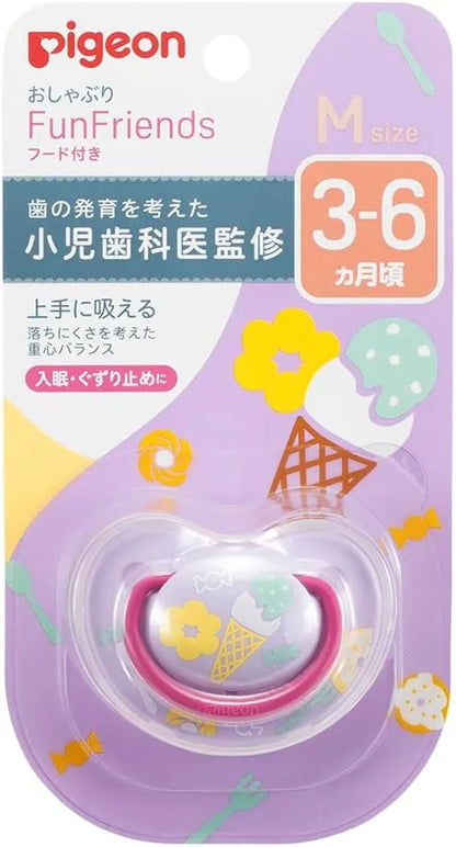 Pigeon Fun Friends Silicone Pacifier Skin Friendly Infant - Medium Sweets
 - 4902508134286