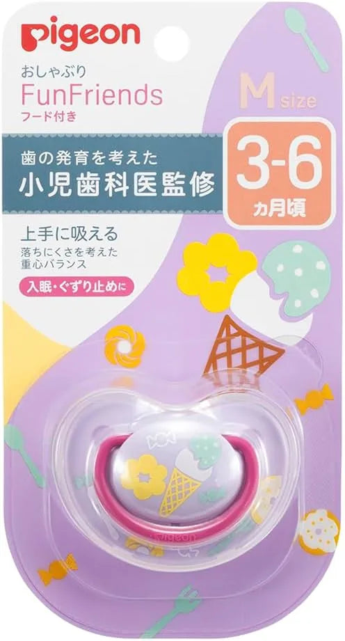 Pigeon Fun Friends Silicone Pacifier Skin Friendly Infant - Medium Sweets
 - 4902508134286