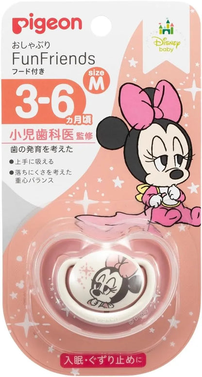 Pigeon Fun Friends Silicone Pacifier Skin Friendly Infant - Medium Minnie Print
 - 4902508135672