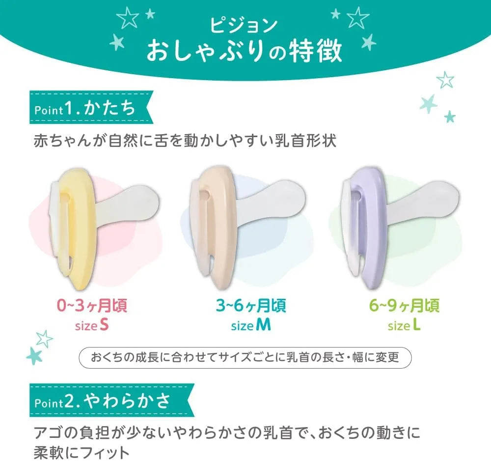 Pigeon Fun Friends Silicone Pacifier Skin Friendly Infant
