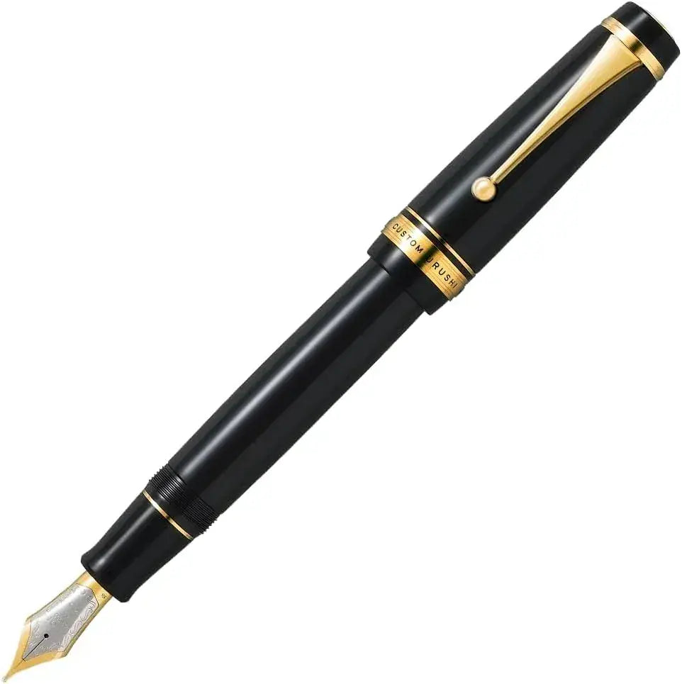 Pilot Custom Urushi Sikko FM Fountain Pen - Jet Black B - 4902505526411
