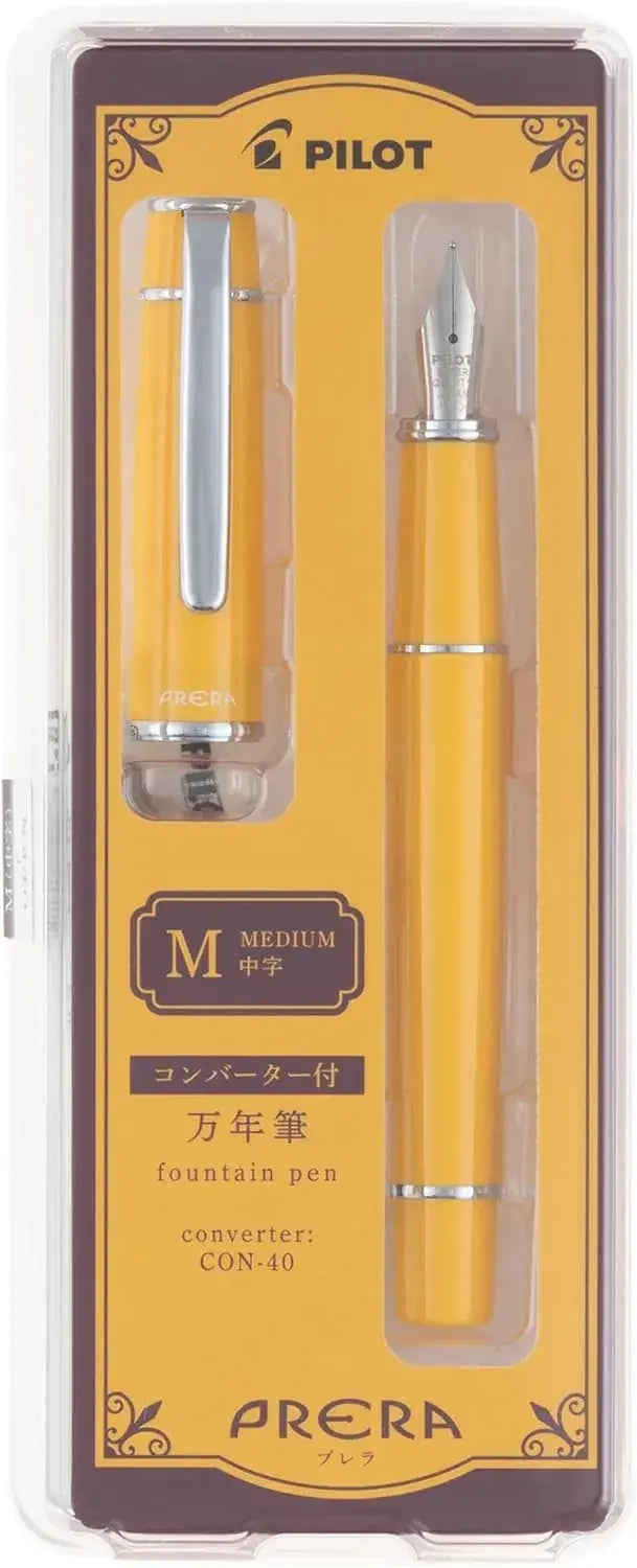 Pilot Fountain Pen Prera Fine Tip Fountain Pen - Warm Yellow M - 4902505686191