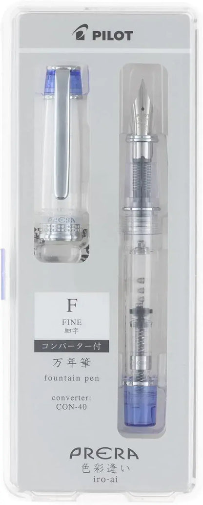 Pilot Fountain Pen Prera Medium Transparent Collection - Blue Fine - 4902505687518