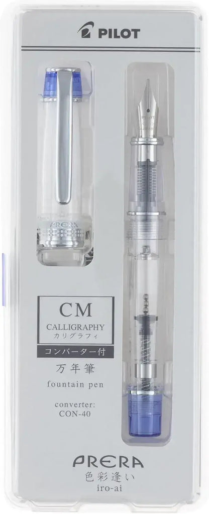 Pilot Fountain Pen Prera Medium Transparent Collection - Transparent Blue - 4902505687532