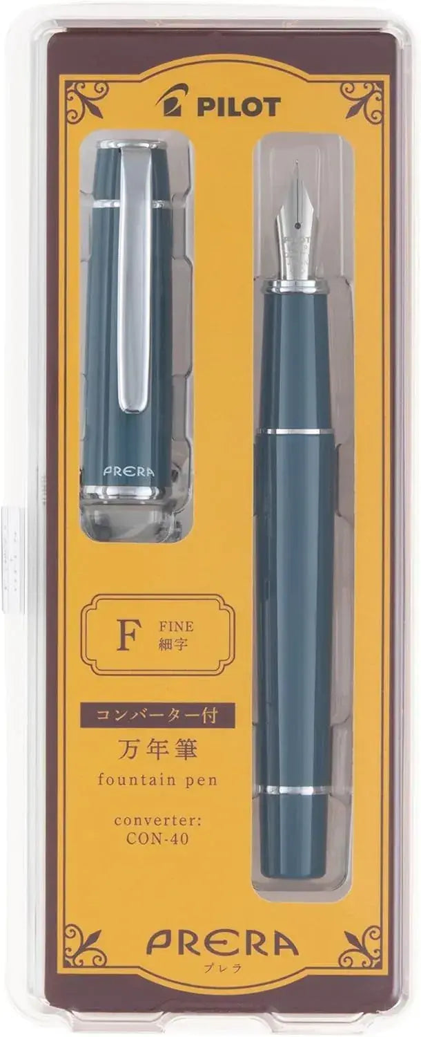 Pilot Prera Fountain Pen Medium Tip - Dark Turquoise-F - 4902505686207