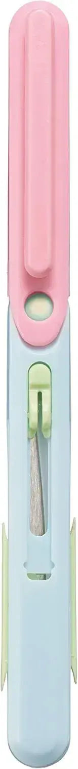 Raymay Fujii SH706M Compact Portable Ambidextrous Scissors - Pink/Blue - 4902562478937