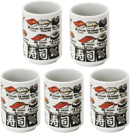 Rin Kinnosuke Mino Yaki Sushi Tea Cup Set