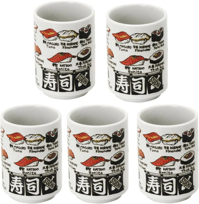 Rin Kinnosuke Mino Yaki Sushi Tea Cup Set