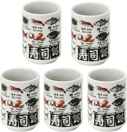 Rin Kinnosuke Mino Yaki Sushi Tea Cup Set - Japanese Dish
 - 4549969149086