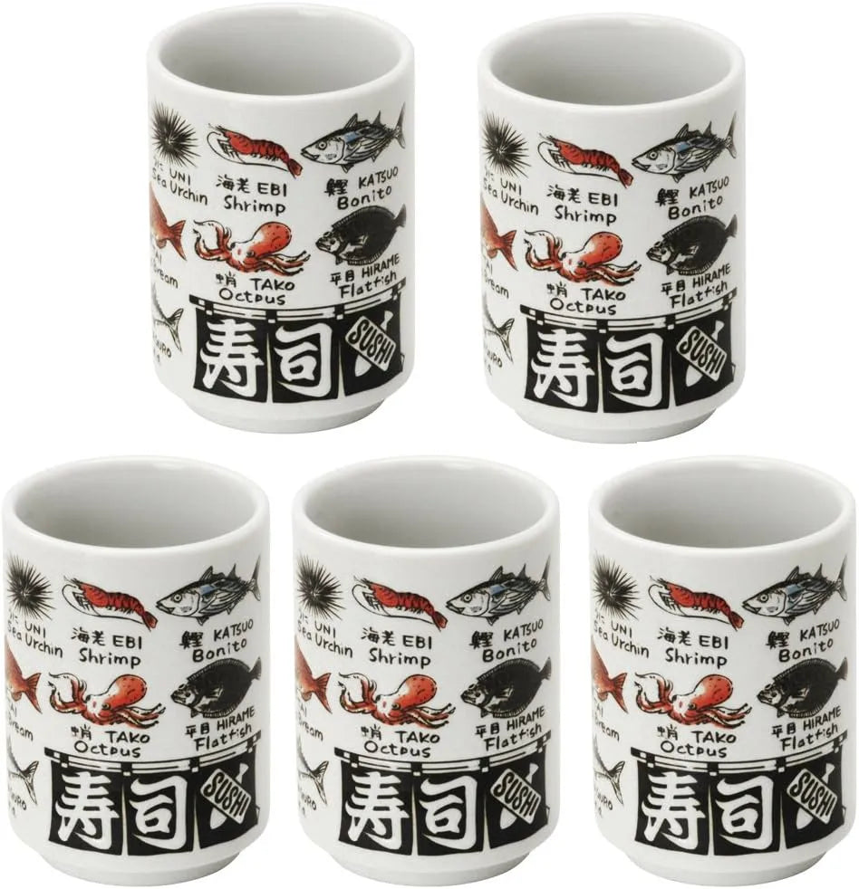 Rin Kinnosuke Mino Yaki Sushi Tea Cup Set - Japanese Dish
 - 4549969149086