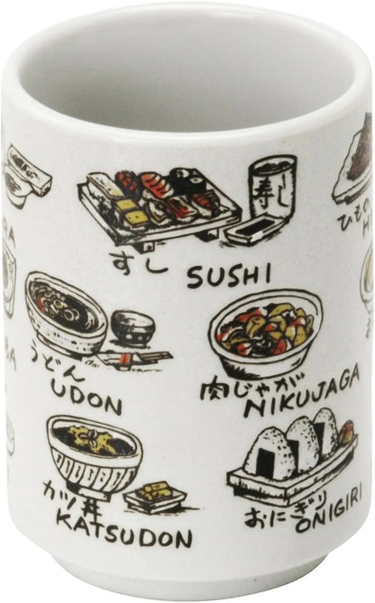 Rin Kinnosuke Sushi Yumi Tea Cup Japanese Pattern 7x10 cm