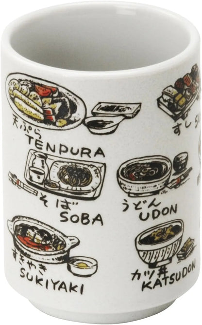 Rin Kinnosuke Sushi Yumi Tea Cup Japanese Pattern 7x10 cm