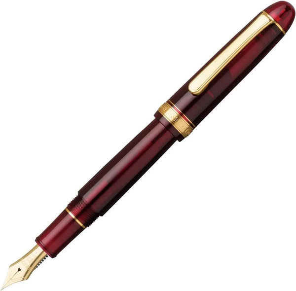 プラチナ万年筆 #3776 センチュリー 細字 ブルゴーニュ 139.5X15.4mm