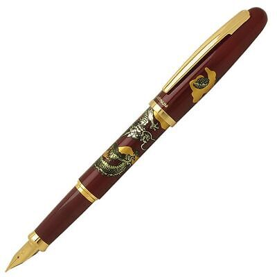 Platinum Vermilion Medium Fountain Pen Bikou Ssangyong Pgb-12000M #71-3
