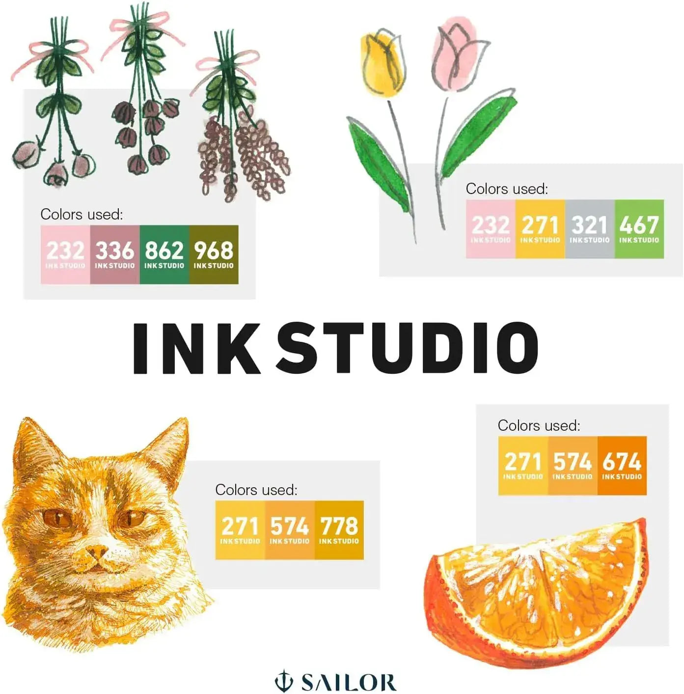 Sailor Ink Studio Fountain Pen Bottled Ink
