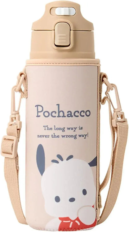Sanrio 2WAY Stainless Steel Bottle for Children Hot and Cold - White - 4550624095679