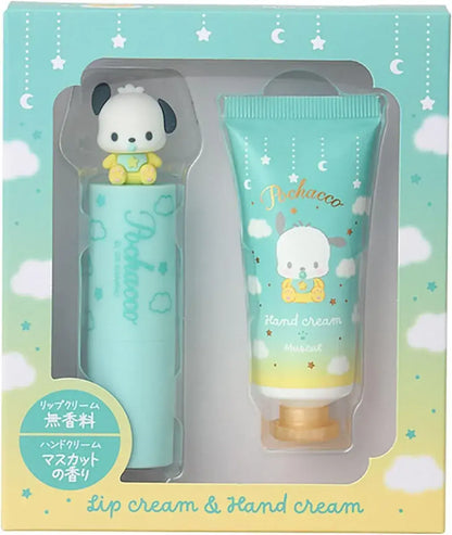 Sanrio Cinnamoroll Lip Balm and Hand Cream Set for Teens - Pochacco - 4550624037648