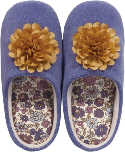 Senko Charlotte Slipper with Flower Motif Low-Rebound Sole