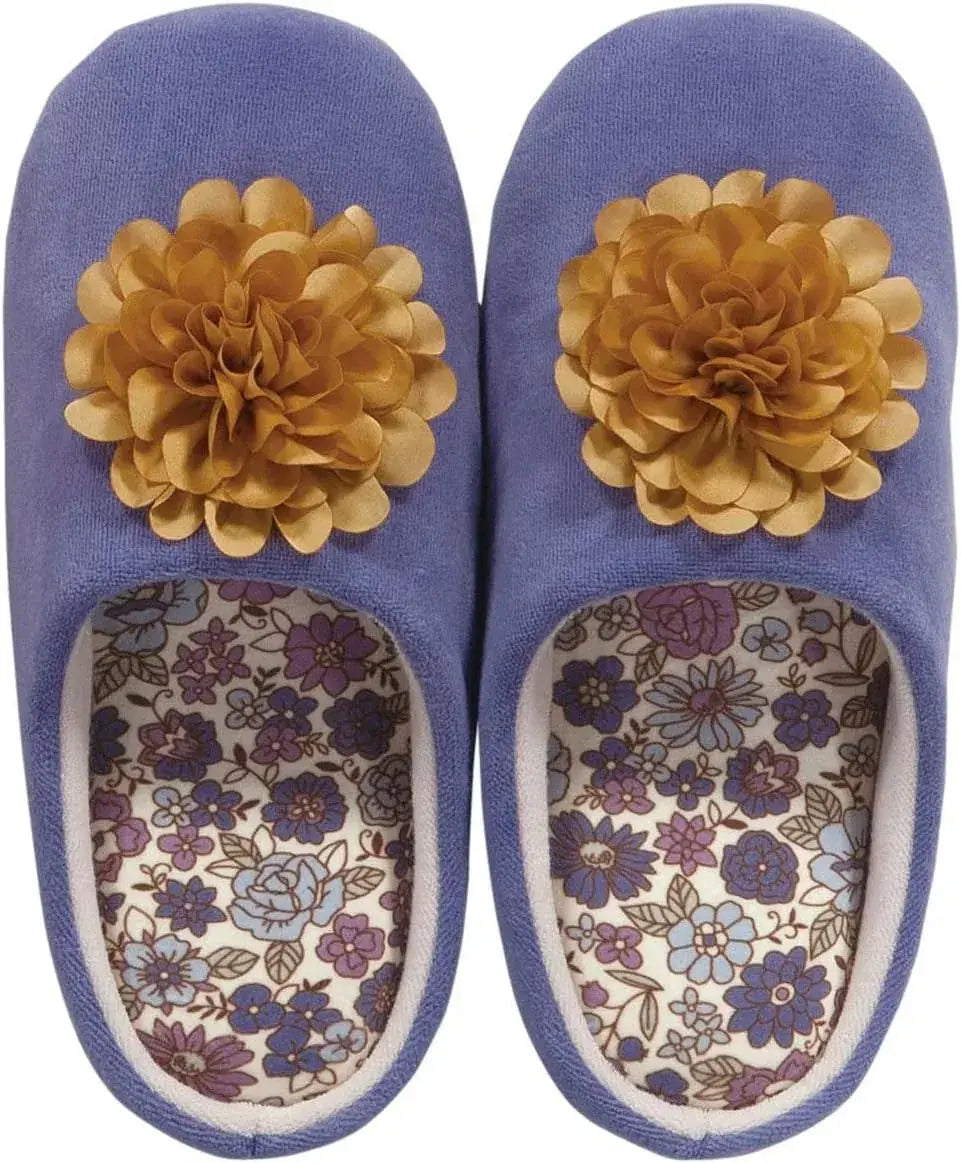 Senko Charlotte Slipper with Flower Motif Low-Rebound Sole