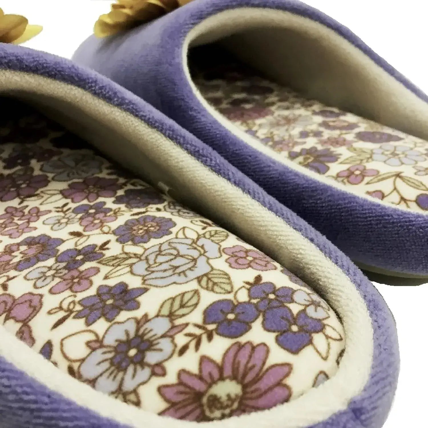 Senko Charlotte Slipper with Flower Motif Low-Rebound Sole