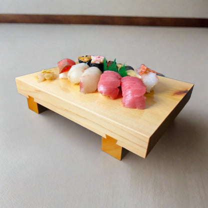 Shimojima Hinoki Cypress Wooden Sushi Geta Plate For 1 serving (Small)
