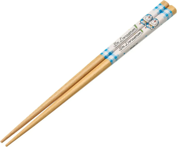 Skater Square Wooden Chopsticks with Rounded Tips Doraemon Design