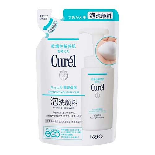 Kao Curel Foaming Face Wash Refill 130Ml for Sensitive Skin