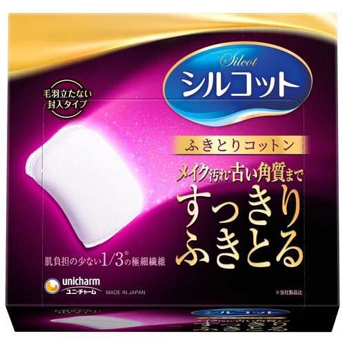 Unicharm Silcot Silky Touch Cotton Wipes 32 Sheets Made in Japan