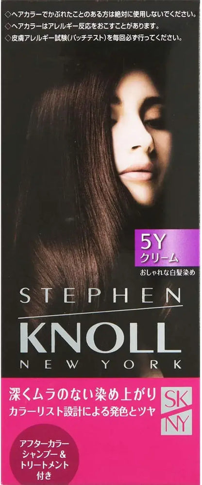 Stephen Knoll Color Couture Cream Hair Color Dye for Gray Hair - 5 Y Deep Yellow Brown - 4971710277708