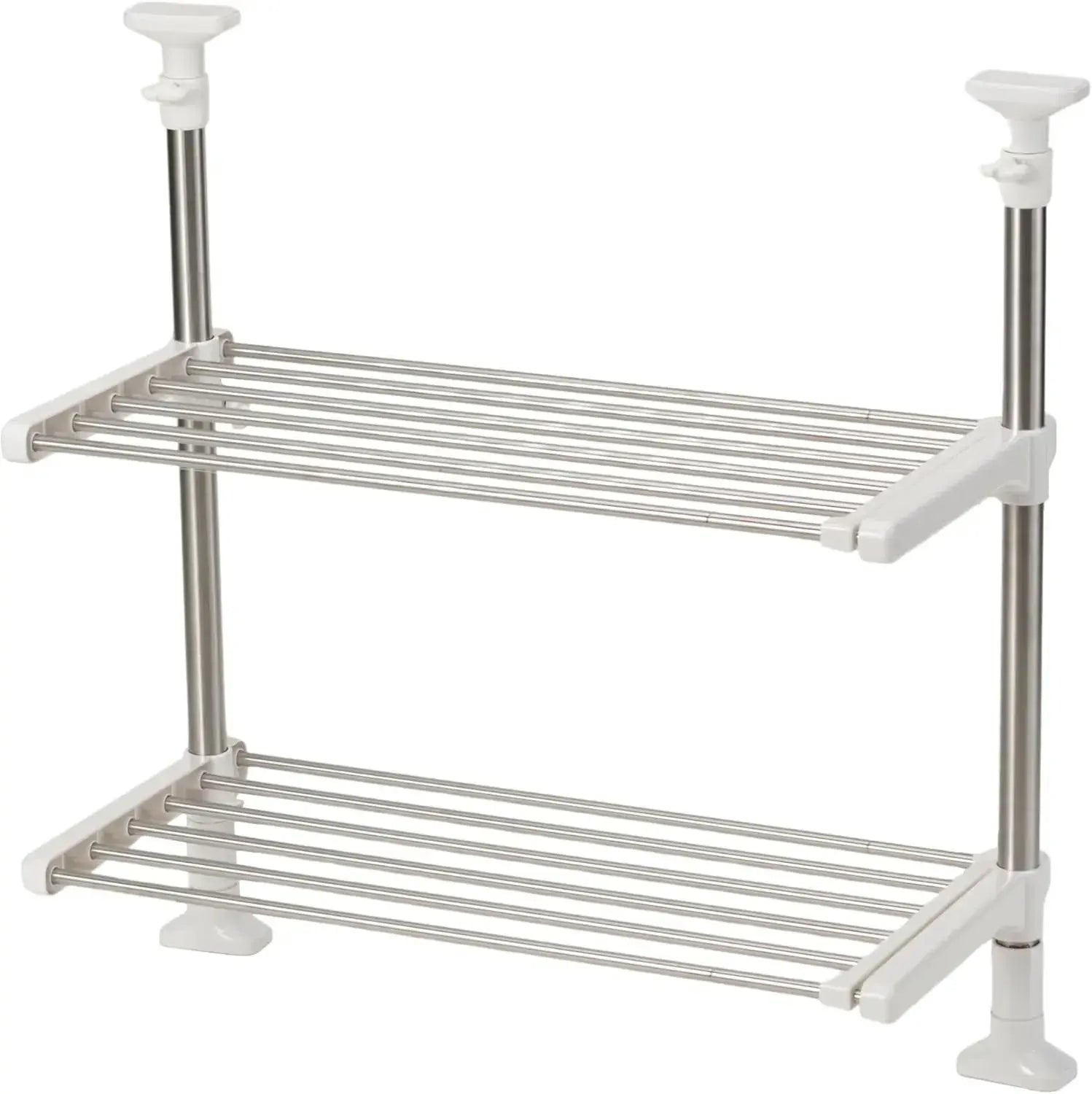 Takagi Stainless Steel Extendable Kitchen Rack - 2-Tier Sliding Tension Shelf - 4907052860827