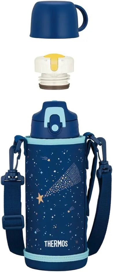 Thermos FJJ-802WF Vacuum Insulated 2-Way Bottle 0.8L Beige Black Thermos - Navy Blue 800ml
 - 4562344402996