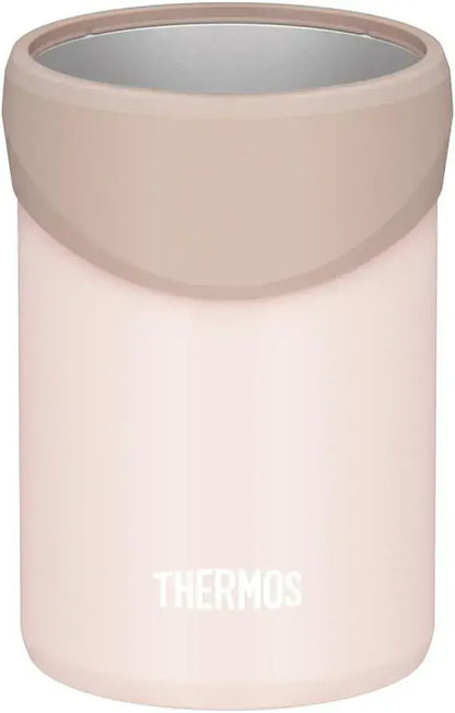 Thermos Insulated Can Holder Bottle Holder - Beige Pink 350ml - 4573603021605
