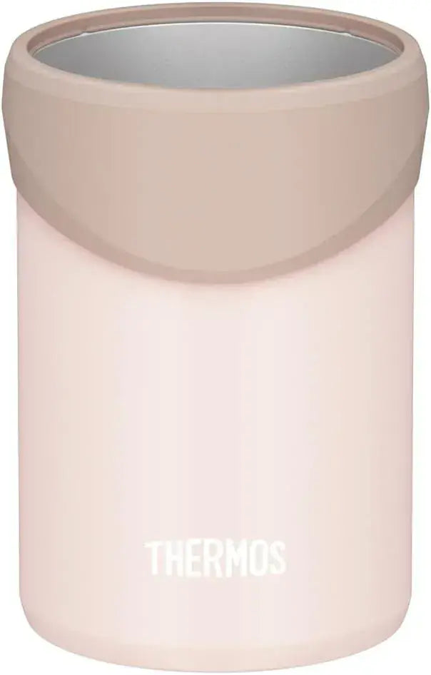 Thermos Insulated Can Holder Bottle Holder - Beige Pink 350ml - 4573603021605