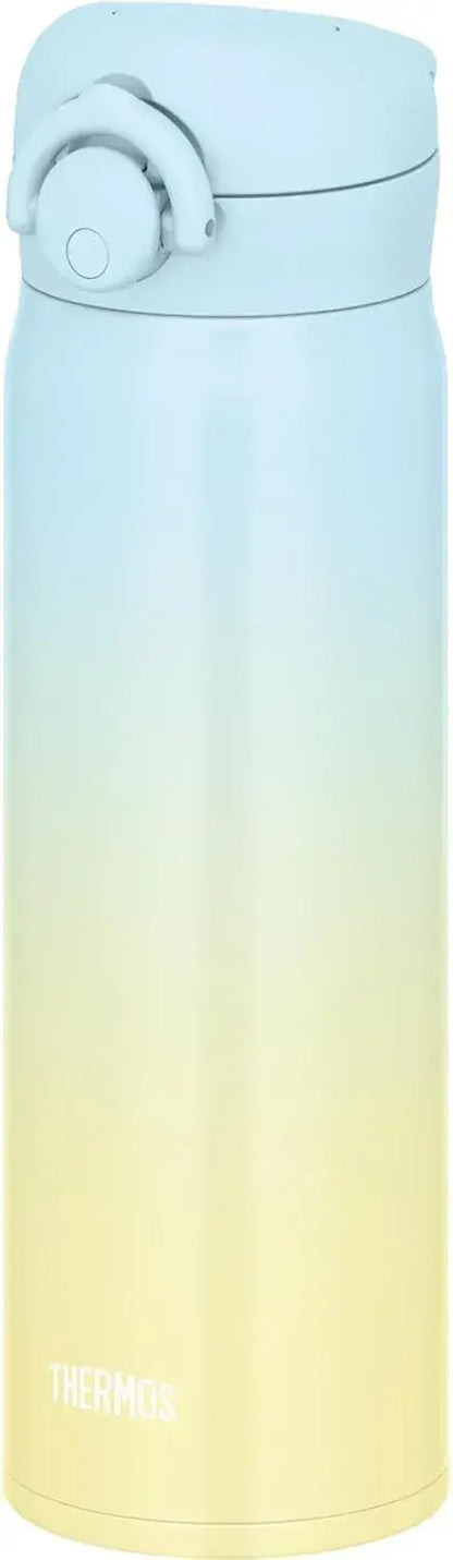 Thermos JNR-504G Vacuum Insulated Travel Mug - Light Blue Yellow 500ml - 4562344400602