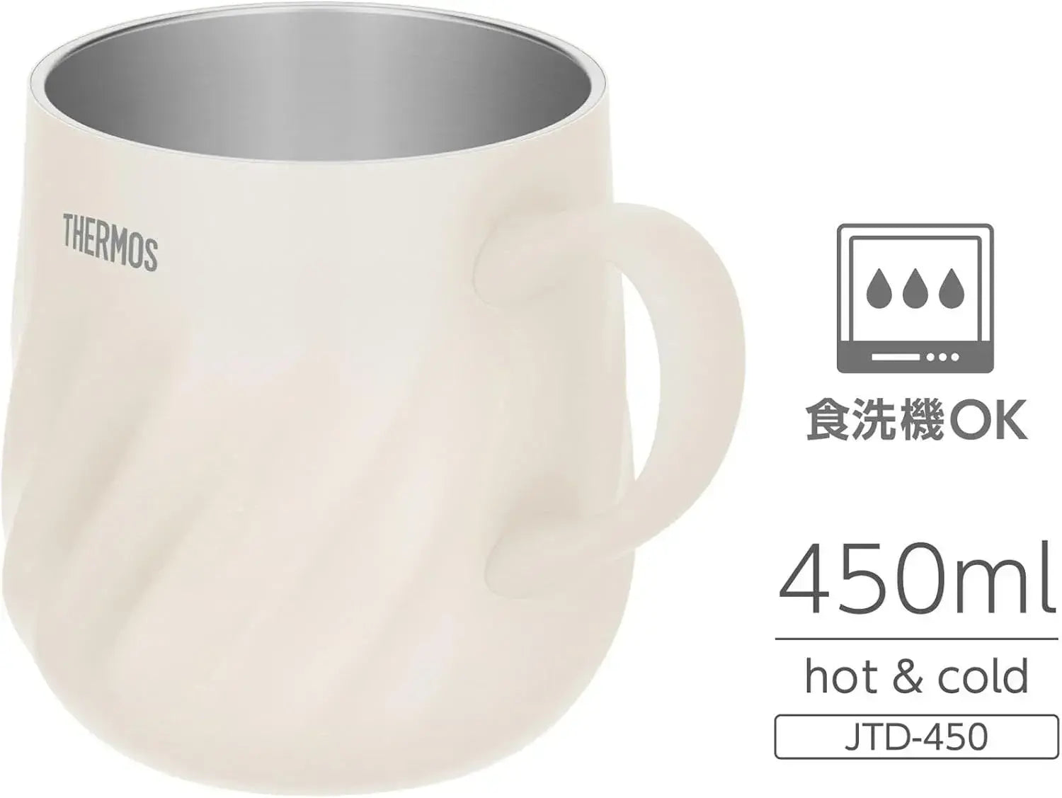 Thermos Vacuum Insulated Mug Dishwasher Safe Keeps Hot and Cold