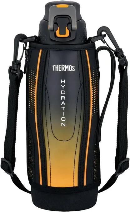 Thermos Vacuum Insulated Sports Bottle One Touch Open Type - 400ml Black Gradient - 4562344362719
